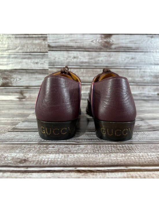 Gucci Brogue Sylvie Web Oxford Classic Signature Details Shoes size 8 main image 5